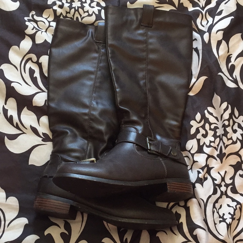 Tall dark brown Rampage boots